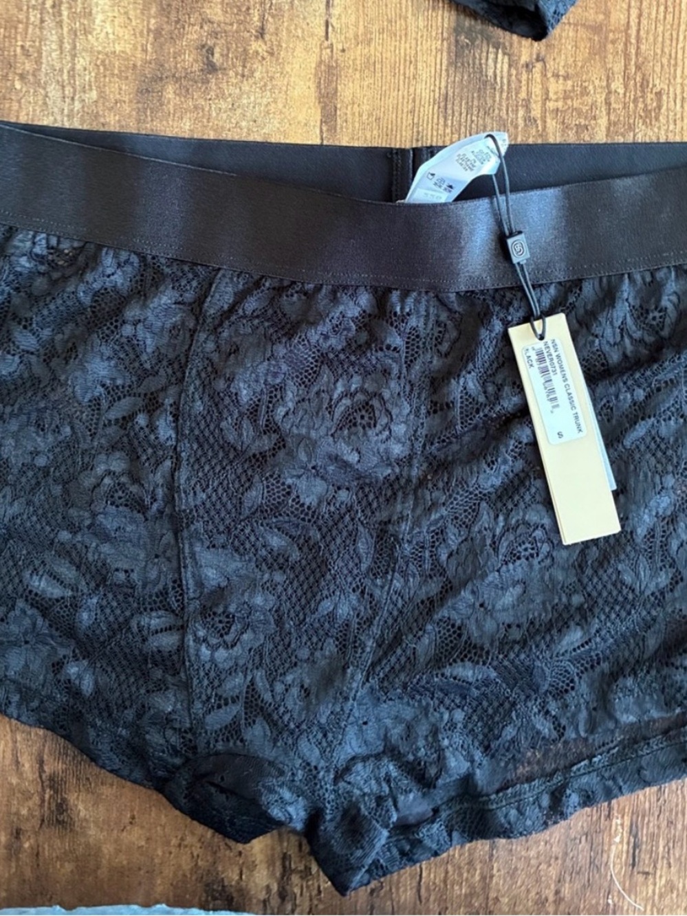 Cosabella Never Say Never Black Lace Boyshort Panty Classic Trunk NWT